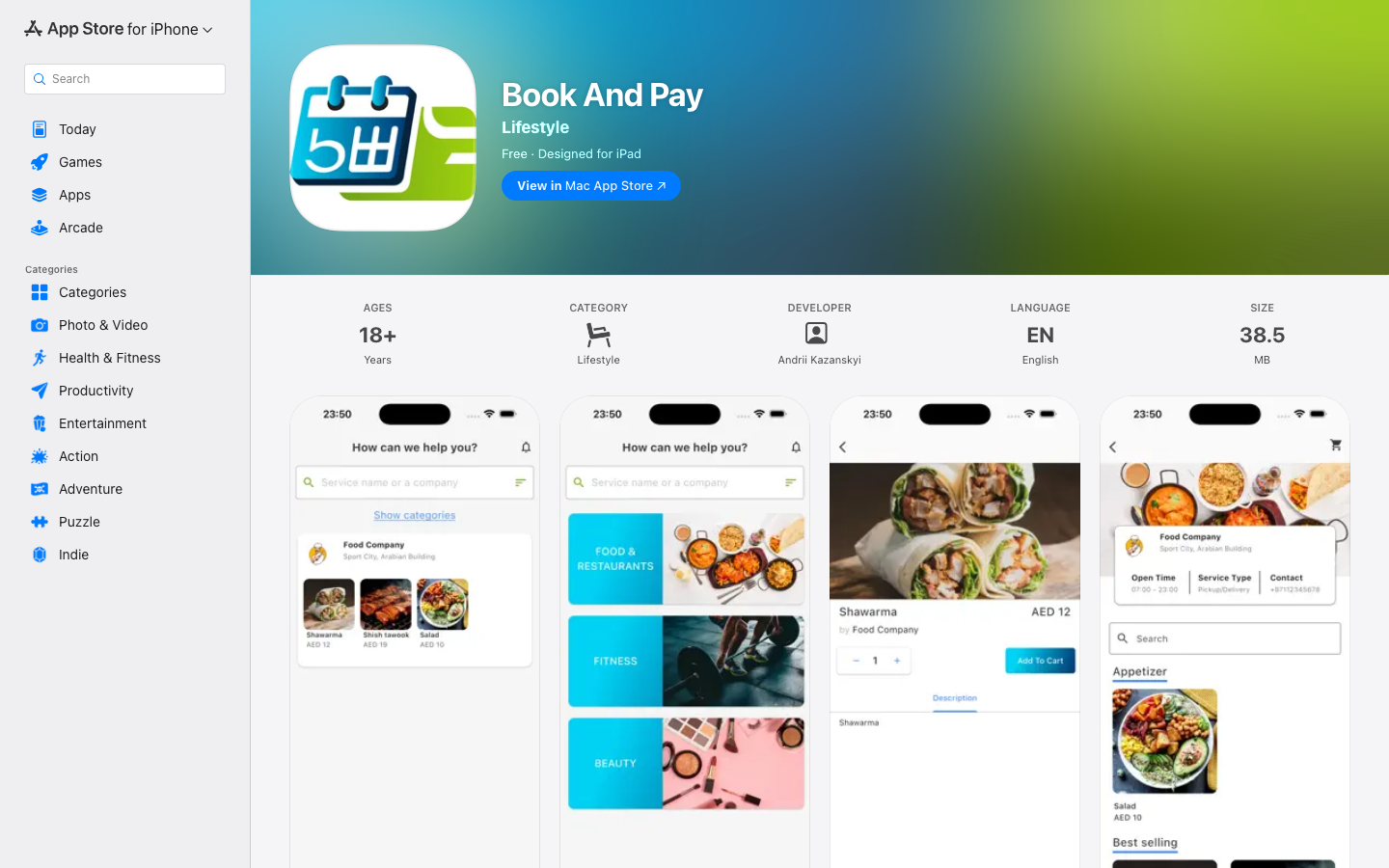 Book And Pay — App Store product page